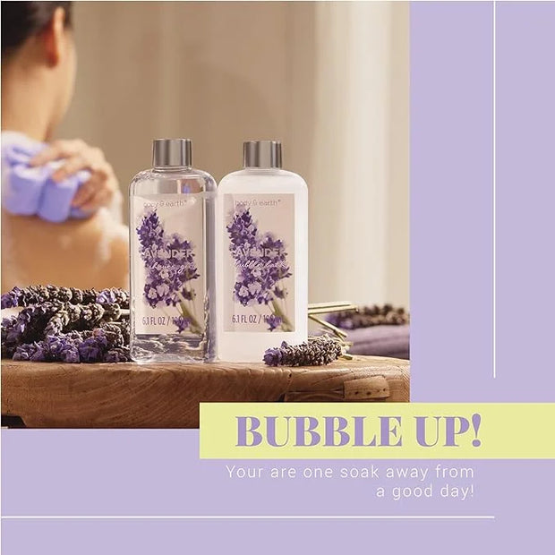 Spa Gift Baskets for Women - Body & Earth 11pcs Lavender Gift Sets with Bubble Bath, Shower Gel, Body Lotion, Birthday Gif...