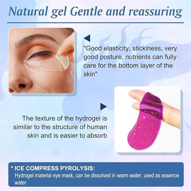 Under Eye Patches (18 Pairs) - Pearl Eye Mask with Natural Marine Collagen, Hyaluronic HA - Reduce Wrinkles, Puffy Eyes, D...