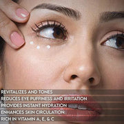 Shir-Organic Pure Cucumber Eye Cream For Dark Circles Eye Puffiness Wrinkles Instant Hydration Anti Aging Eye Cream for Al...