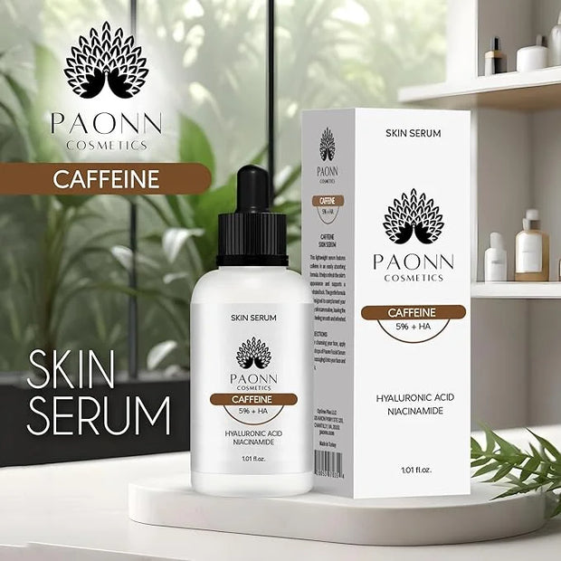 Caffeine Eye Serum for Face and Skin, Hydrating Solution, Reduces Dark Circles, Puffiness & Fine Lines, Moisturizing - Pro...