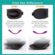 Bucky 40 Blinks No Pressure Eye Mask for Travel & Sleep, Midnight Floral, One Size - Product Image
