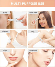 Eyebrow Trimmer, Electric Eyebrow Razor for Women Men, Rechargeable Painless LED Light Facial Hair Shaver Remover with Rin...