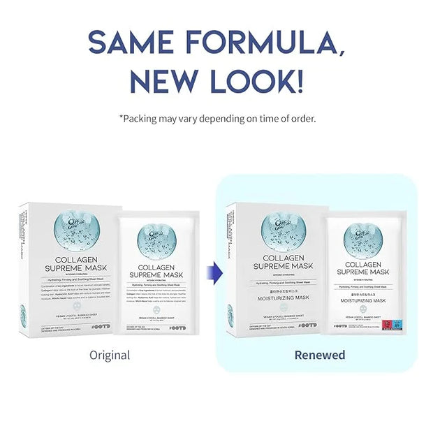 Collagen Hydrating Sheet Masks for Face Korean Anti Aging Mask Sheet for Dry Skin & Sensitive Skin, EVE Vegan, Not Tested ...