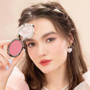 Flower Knows Strawberry Rococo Embossed Blush;Berry Matte Finish;Buildable & Blendable Powder Blush for cheeks,Highly Pigm...