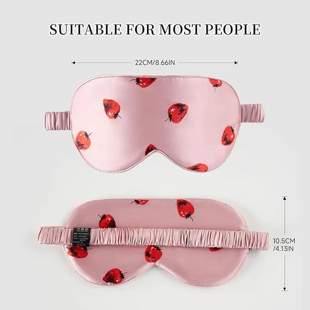 THXSILK Sleep Mask 100% 19 Momme Pure Mulberry Silk Super Smooth Cooling Decorative Sleep Eye Mask Blackout Eye Cover with...