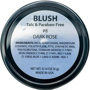 Dark Rose Red Pink Rouge Magenta Blush Pressed Cheek Color Contour Powder, Talc & Paraben Free, 4 Grams, No Animal Testing...