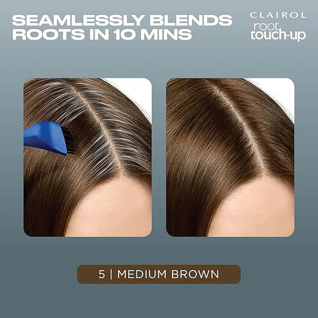 Clairol Root Touch-Up by Nice'n Easy Permanent Hair Dye, 5 Medium Brown Hair Color, (Pack of 1) - Product Image