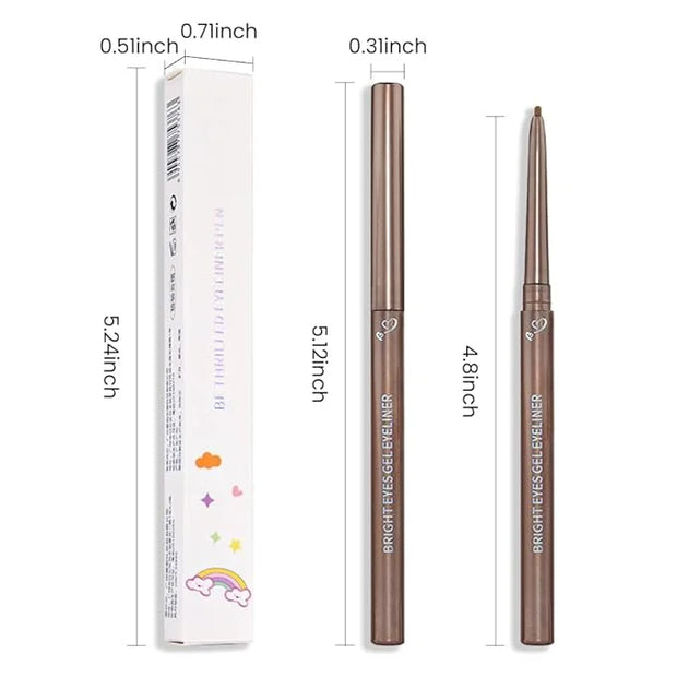 Kaely 1.5mm Light Brown Eyeliner Pencil, Gel Eye Liner Waterproof Smudge Proof, Long Lasting 16 Hour Wear, Vegan & Cruelty...