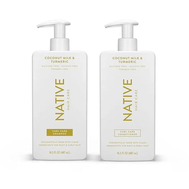 Coconut & Turmeric Shampoo and Conditioner Contain Naturally Derived Ingredients | All Hair Types, Color & Treated, Fine t...