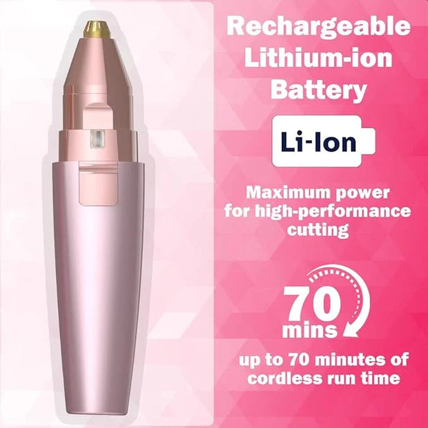 Eyebrow Razor & Facial Hair Removal for Women (2 in 1, USB Rechargeable), 100% Painless Hair Removal, Eyebrow Trimmer and ...