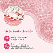 2PCS Reusable Hot Cold Therapy Gel Eye Mask for Puffiness, Dark Circles, Eye Bags, Dry Eyes, Headaches, Migraines, Stress ...