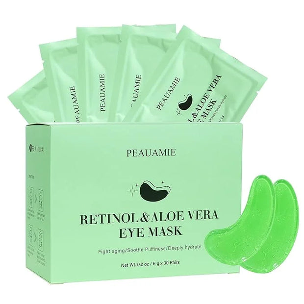Under Eye Patches with Retinol and Aloe Vera Eye Mask for Dark Circles and Puffiness, Face Mask Skin Care Products 30 Pair...