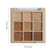 Eyeshadow Palette Makeup- 9 Colors Eyeshadow Palette Matte Shimmer Korean Natural Eye Shadow palettes Highly Pigmented Nat...