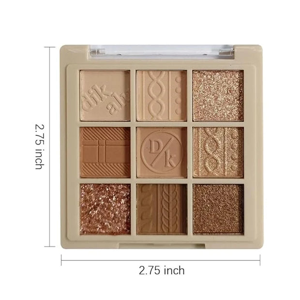 Eyeshadow Palette Makeup- 9 Colors Eyeshadow Palette Matte Shimmer Korean Natural Eye Shadow palettes Highly Pigmented Nat...