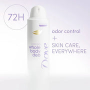 Dove Whole Body Deo Aluminum Free Invisible Spray Deodorant Coconut & Vanilla for 72h Odor Control 4 oz - Product Image