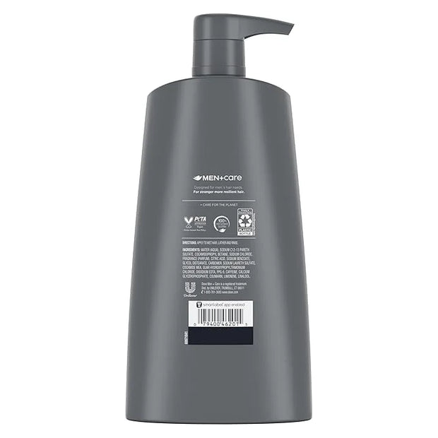 DOVE MEN+ CARE 2-in-1 Shampoo + Conditioner Thick + Strong 4 count for Fortifying Hair from Root to Tip, with Calcium, 25....
