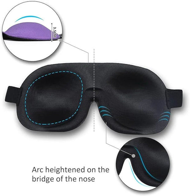 Sleep Mask Invisible Alar Deep Orbit 3D Eye Mask Ultra Lightweight & Comfortable Sleeping Mask for Travel, Nap, Shift Work...