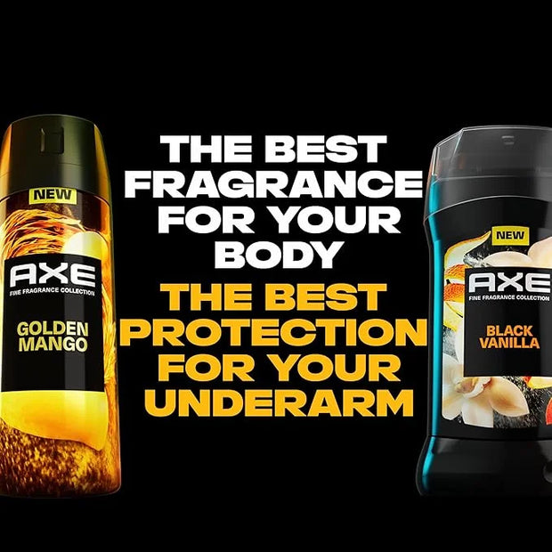 AXE Fine Fragrance Collection Premium Deodorant Body Spray for Men Golden Mango 3 Count With 72H Odor Protection and Fresh...