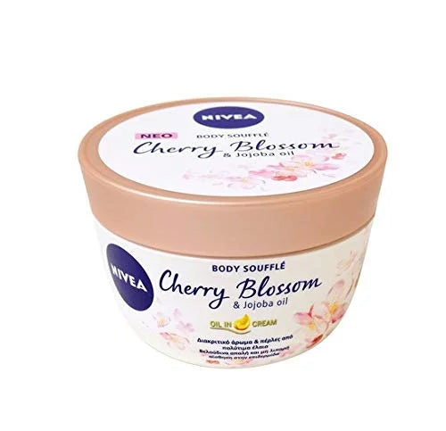 NIVEA Body Cream Souffle Cherry Blossom & Jojoba Oil Moisturiser 200ml - Product Image