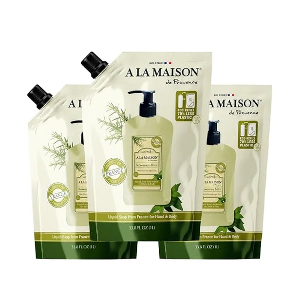 A LA MAISON French Liquid Hand Soap RefilL - Natural Hand Wash Made with Essential Oils - Biodegradable, Plant-Based, Vega...