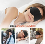Sleep Eye Mask for Men Women 3D Contoured Cup, Concave Molded, Block Out Light, Molded Soft Comfort Eye Shade with Adjusta...
