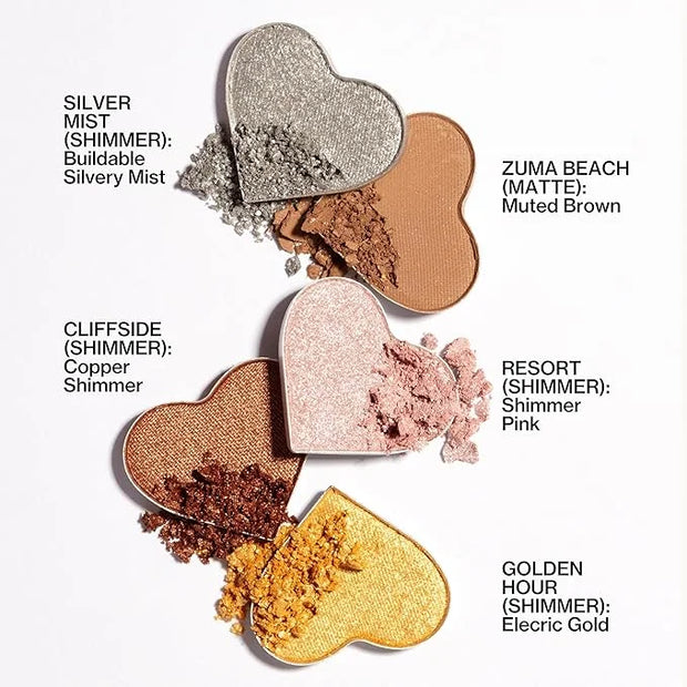 Pacifica Eyeshadow Palette – Malibu Mineral Eyeshadow, Blendable Neutral Shades with Velvet Matte, Shimmer & Metallic, Coc...