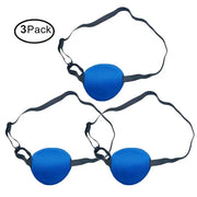 Soochat 3 Pack Eye Patch Strabismus Adjustable Eye Patch Eye Mask Buckle Adults and Kids Blue - Product Image