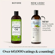 Sky Organics - Castor Oil Organic - Volumizing Hair Oil - Scalp, Lashes, Brows - Pure Castor Oil Cold Pressed - Natural Co...