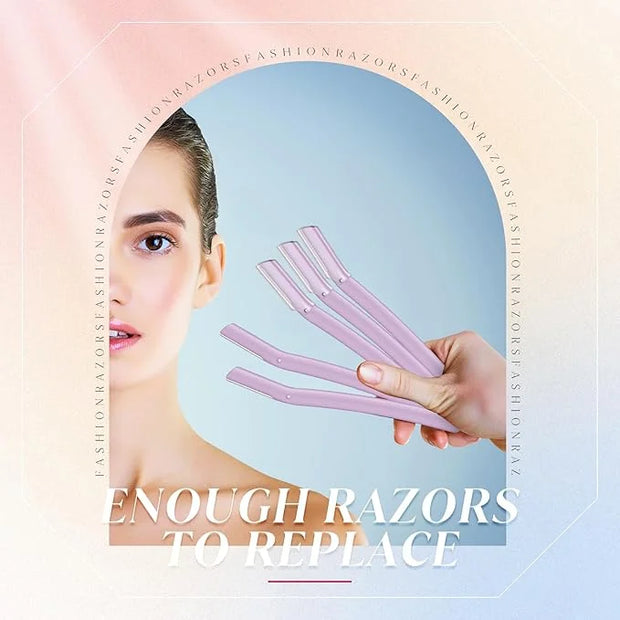 Lasnten 6Pcs Dermaplane Razor Eyebrow Facial Razor for Women Men Single Blade Multipurpose Eyebrow Trimmer Skin Hair Remov...