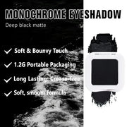Kaely Pressed Single Eyeshadow Makeup, Deep Black Matte Highly Pigmented Monochrome Eye Shadow Palette, Waterproof Neutral...
