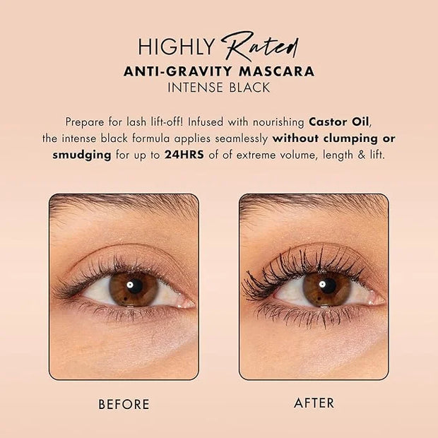 Milani Mascara Volume and Length, Highly Rated Anti-Gravity Black Shade with Castor Oil and Molded Hourglass Shaped Lash C...