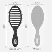 Wet Brush Speed Dry Hair Brush - Black - Vented Design and Ultra Soft HeatFlex Bristles Are Blow Dry Safe With Ergonomic H...