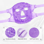 Cold Face Eye Masks Ice Face Mask Hot Cold Compress For Dark Circles, Puffiness, Migraines, Headache, Stress, Redness, Coo...