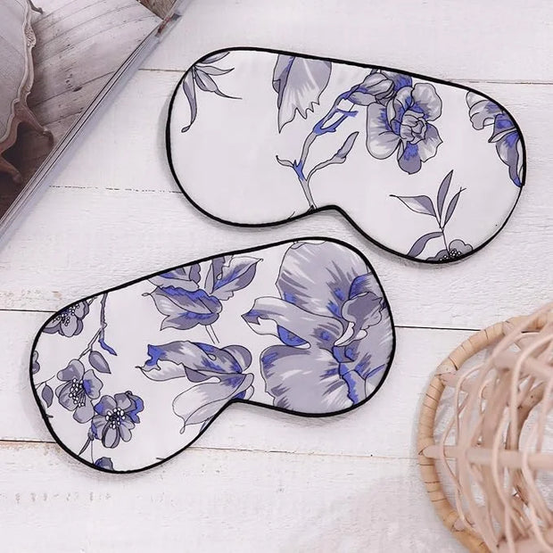 Maxfeel 100% Pure Silk Eye Mask - Sleep Eye Cover in Printed Colors (#11) - Product Image