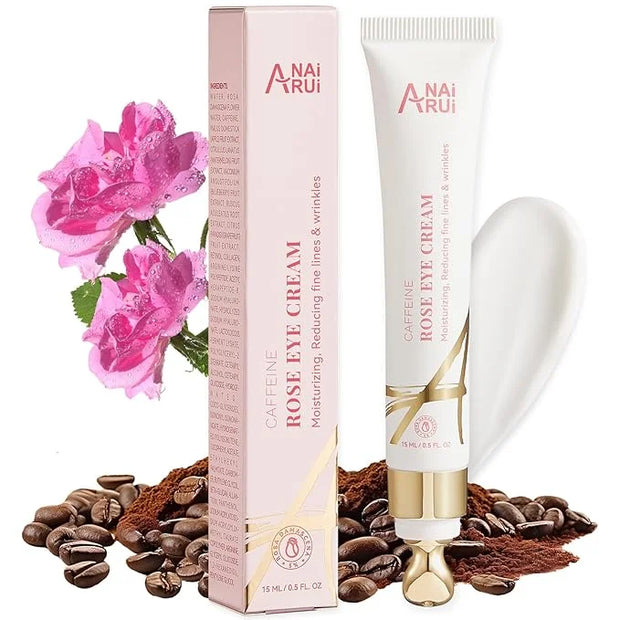 ANAI RUI Rose Caffeine Eye Cream for Dark Circles, Mother's Day Gift for Women, Anti-Aging Eye Cream with Retinol, Collage...
