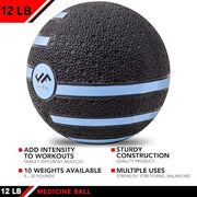 JFIT Medicine Exercise Ball with Dual Texture - Product Image