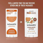 Schmidt's Aluminum-Free Vegan Deodorant Sandalwood & Citrus for Women and Men, with 24 Hour Odor Protection, Natural Ingre...