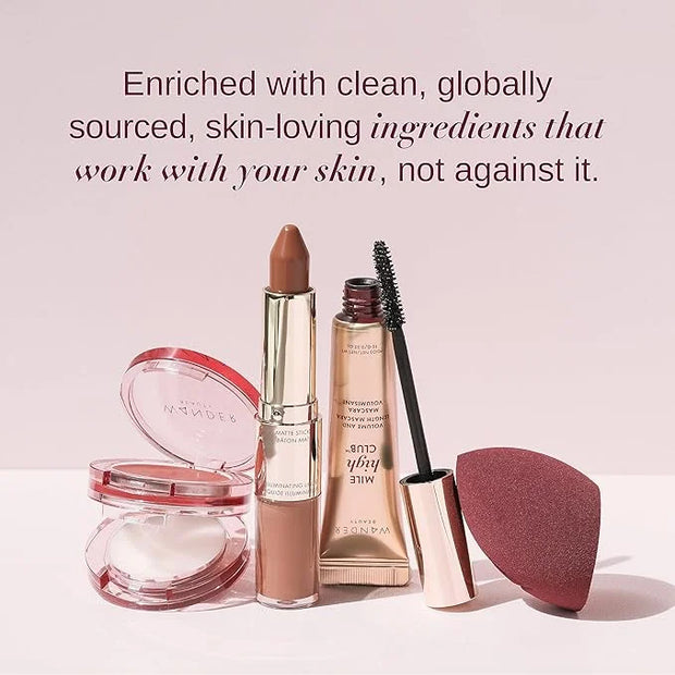 Wander Beauty Mile High Club Length + Define Black Mascara - Smudge-Proof, Lash Lengthening Mascara for a Full, Fanned Out...