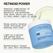 Pacifica Wake Up Beautiful Retinoid Night Cream – Overnight Anti-Aging Moisturizer with Hyaluronic Acid & Melatonin, Reduc...
