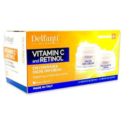 VITAMIN C & RETINOL DUO PACK Full Size Facial Day Cream and Eye Contour Cream • Brightening and Dark Spot Corrector - Prod...