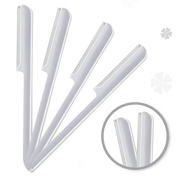 10 Pieces Eyebrow Razor for Women Facial Shaver Razor Brow Shaper Eyebrow Trimmer Dermaplaner Shaping Tool with Cover (Sil...