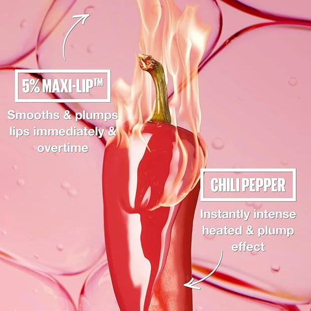 MAYBELLINE Lifter Gloss Lifter Plump, Plumping Lip Gloss with Chili Pepper and 5% Maxi-Lip, Cocoa Zing, Sheer Cool Brown, ...
