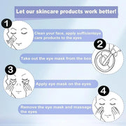Reusable Eye Patches, 2 Pairs Silicone Under Eye Patches for Fine Lines & Dark Circles with Metal Eye Cream Applicator, Vi...