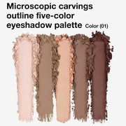 evpct 5Colors Matte Nude Eye Shadow Palette Makeup for Older Women, Nude Pink Brown Cocoa Neutral Matte Smokey Cream Mini ...