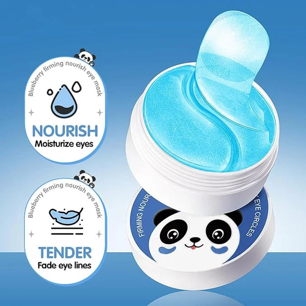 Under Eye Patches for Dark Circles, Puffy Eyes & Wrinkles - 60 Pairs Hydrating Eye Mask with Hyaluronic Acid, Blueberry Ex...