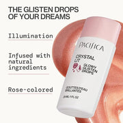Pacifica Crystal Lit Glowy Glisten Drops – Face Makeup - Shimmery Multi-Use Liquid Blush/Highlighter for Radiant, Dewy Che...