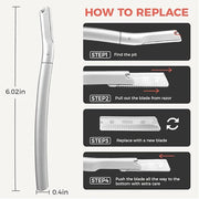 ZOMCHI Eyebrow Razor, Face Razors for Women&Men, Eyebrow Trimmer Shaper with Precision Cover,Facial Shaver with 6 Blades (...