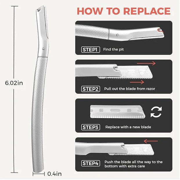 ZOMCHI Eyebrow Razor, Face Razors for Women&Men, Eyebrow Trimmer Shaper with Precision Cover,Facial Shaver with 6 Blades (...