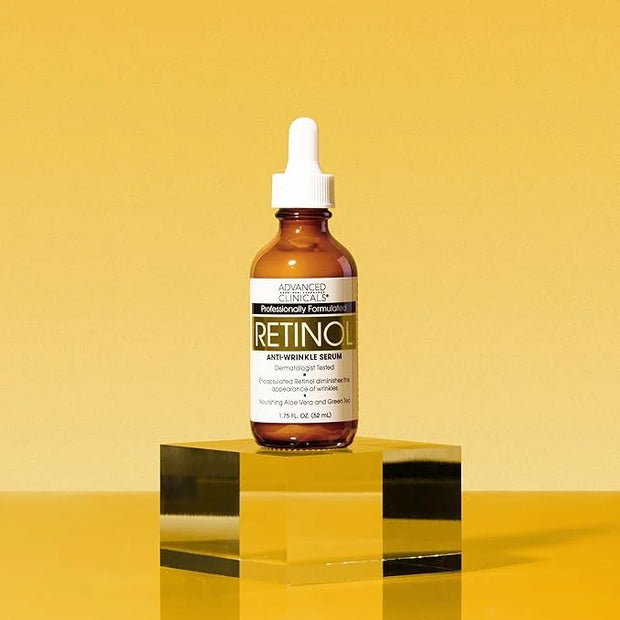 Advanced Clinicals Retinol Serum For Face | Visible Anti Aging Retinol Serum Skin Care Face Moisturizer With Vitamin E Hel...