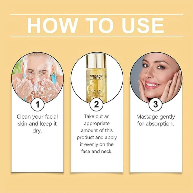Ginseng Essence Anti Wrinkle Essence, Ginseng Essence Water-100% Wild Ginseng From Himalayas, Anti-Aging Hydrating Serum W...